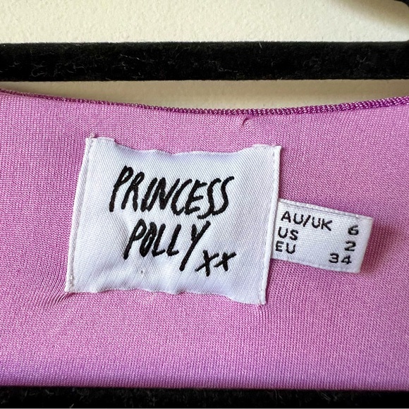 PRINCESS POLLY Everleigh Purple Long Sleeve Ruched Mini Dress—SZ. 2 - Picture 9 of 15
